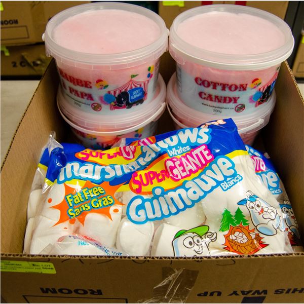 FLAT LOT OF COTTON CANDY AND MARSHMALLOWS
