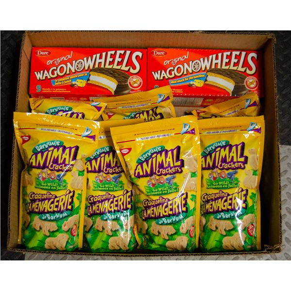 FLAT LOT OF WAGON WHEELS AND ANIMAL CARCKERS