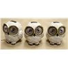 Image 1 : LOT OF 3 SOLAR POWERED OWLS