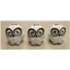 Image 1 : LOT OF 3 SOLAR POWERED OWLS