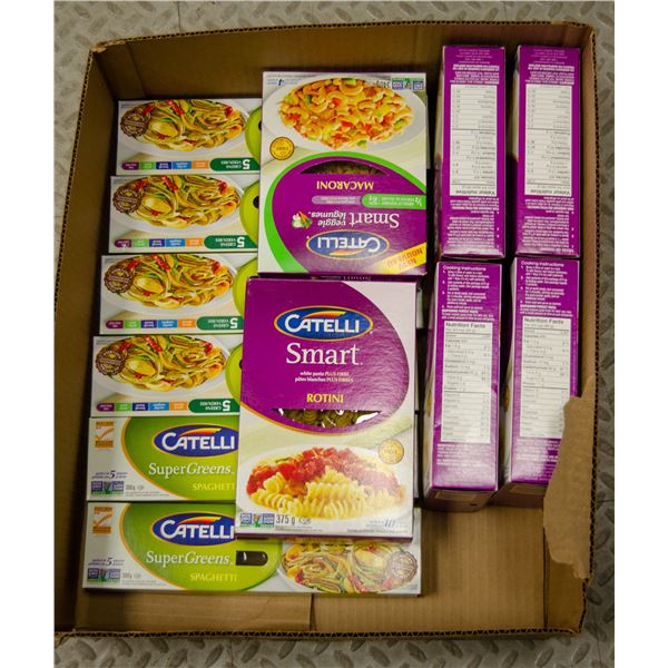 BOX LOT OF ASSORTED CATELLI PASTAS