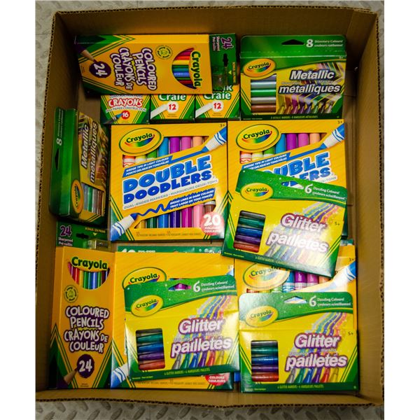 FLAT LOT OF BRAND NEW CRAYOLA  PRODUCTS