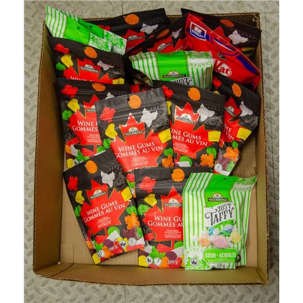 FLAT LOT OF WINE GUMS AND TAFFY PRODUCTS