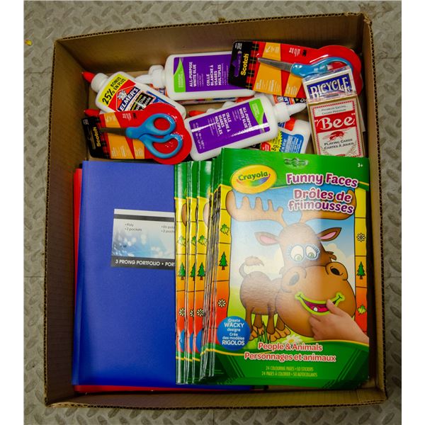 FLAT OF BRAND NAME SCHOOL SUPPLIES