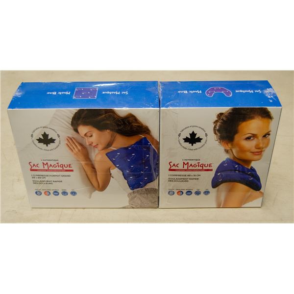 LOT OF 2 MAGIC BAGS SOOTHING RELEASE OF OF ACHES