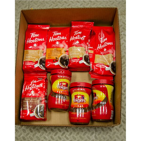 FLAT LOT OF BRAND NAME COFFEE