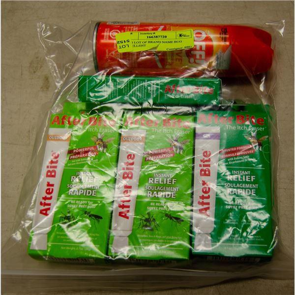 BAG LOT OF BRAND NAME BUG REPELLENT