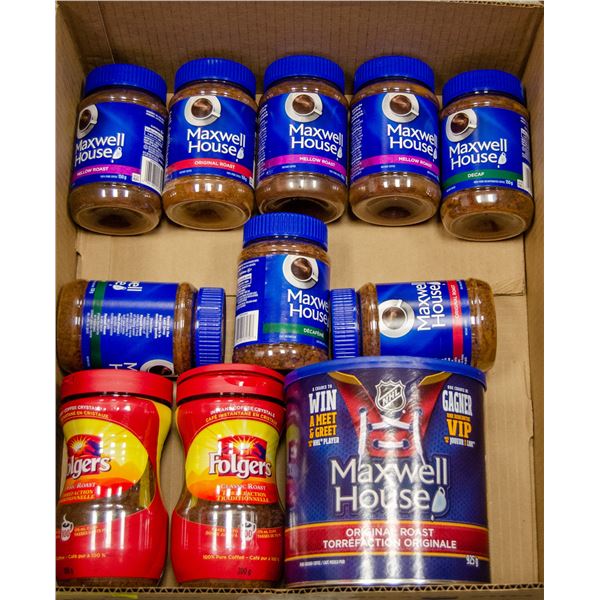FLAT LOT OF MAXWELL HOUSE INSTANT COFFEE