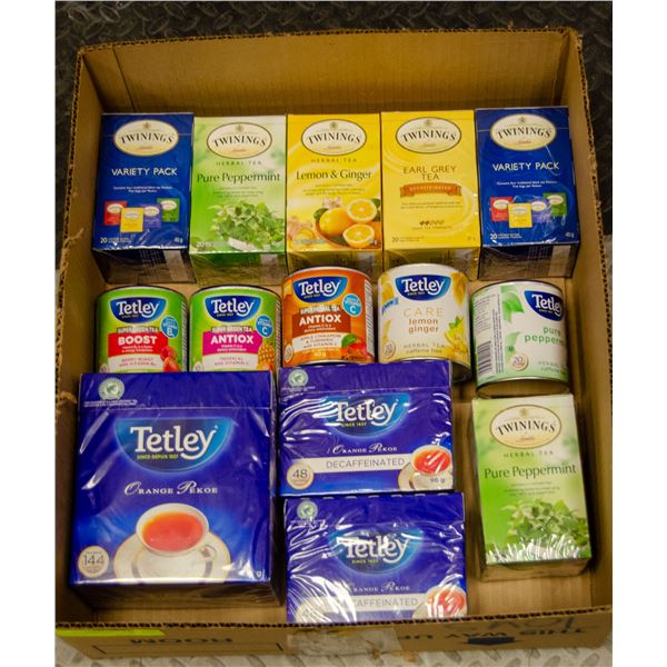 FLAT LOT OF BRAND NAME TEA  PRODUCTS