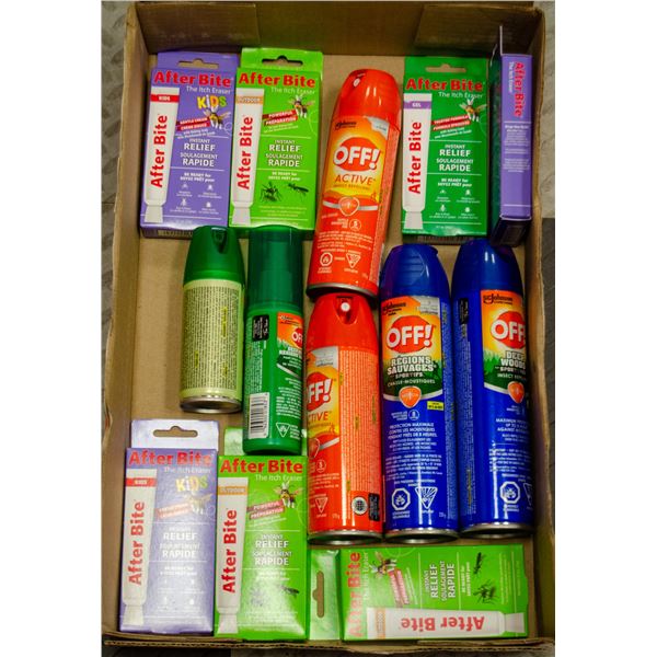 FLAT LOT OF BRAND NAME BUG REPELLENT