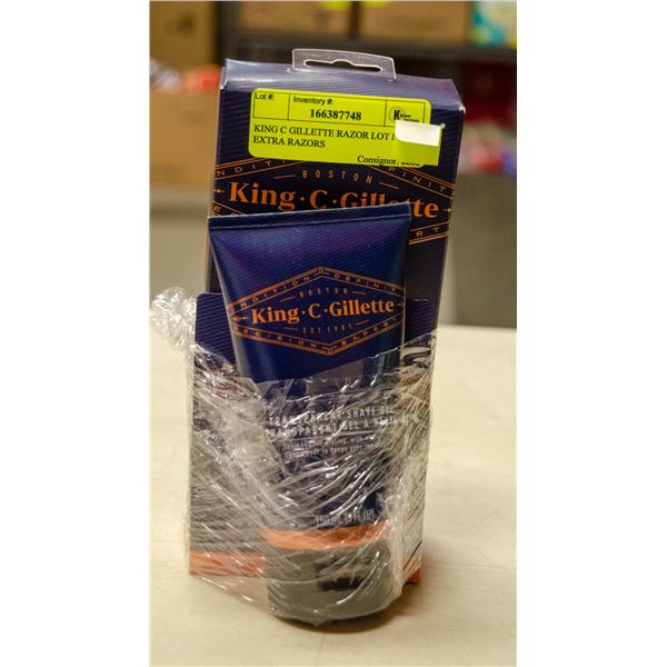 2 KING C GILLETTE RAZORS LOT PLUS EXTRA RAZORS