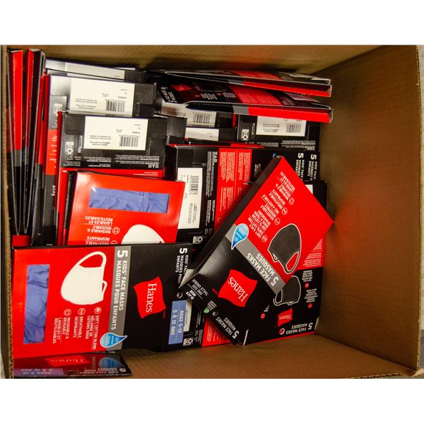 BOX LOT OF REUSABLE HYGIENIC MASKS