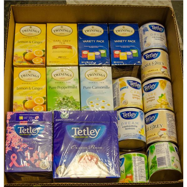FLAT LOT OF BRAND NAME TEA  PRODUCTS