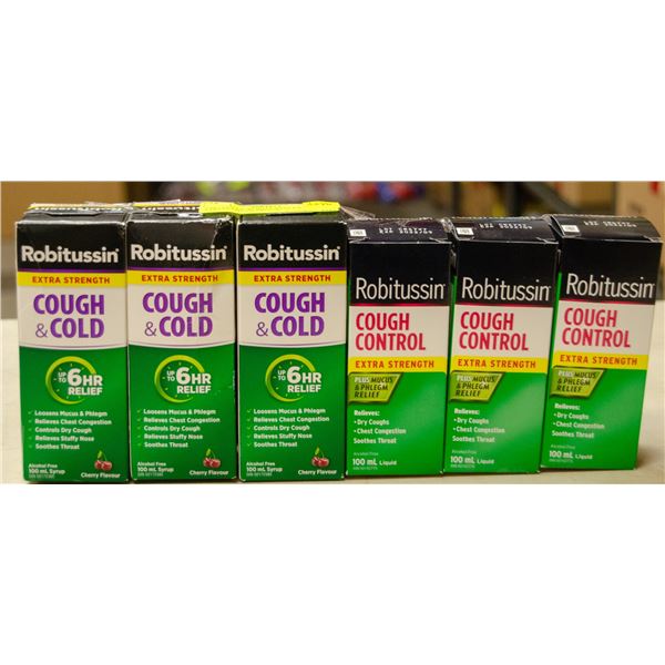 6 BOXES OF ROBITUSSIN EXTRA STRENGTH MEDICINE