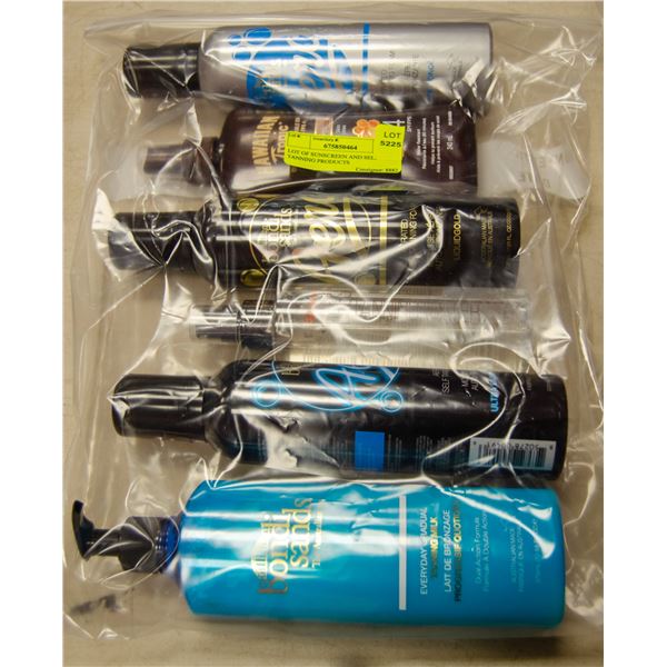 LOT OF SUNSCREEN AND SELF TANNING PRODUCTS