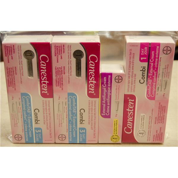 LOT OF 4 ASSORTED CANESTEN PRODUCTS