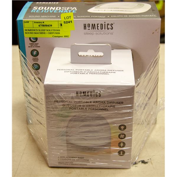 HOMEDICS SLEEP SOLUTIONS SOUND MACHINE + DIFFUSER
