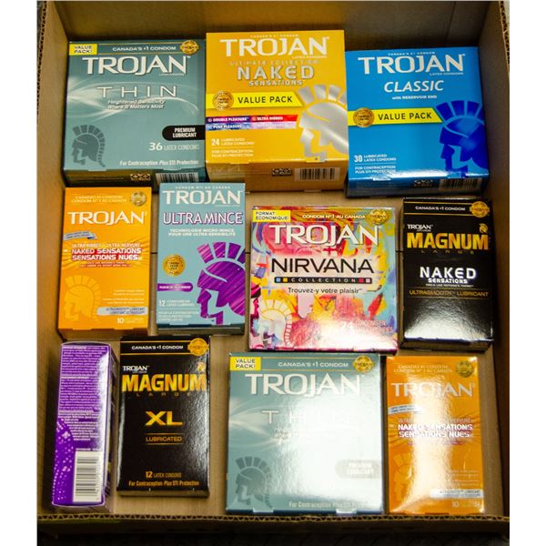 FLAT LOT OF BRAND NAME CONDOMS