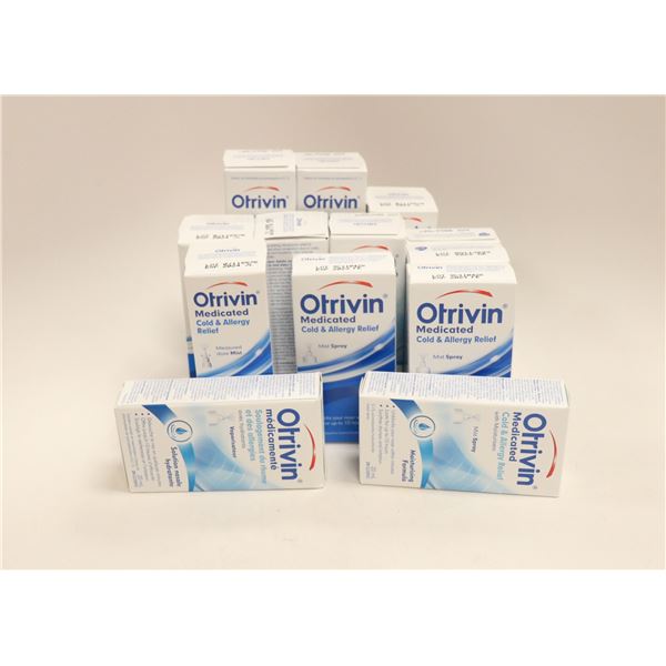 LOT OF ASSORTED OTRIVIN MEDICATED NASAL SPRAYS