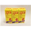 Image 1 : LOT OF 3 CHILDRENS ADVIL COLD GRAPE FLAVOUR