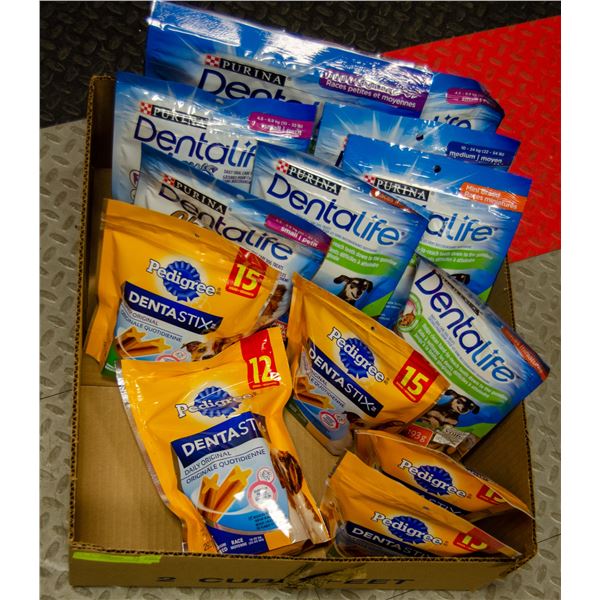 FLAT LOT OF VARIOUS DOG TREATS