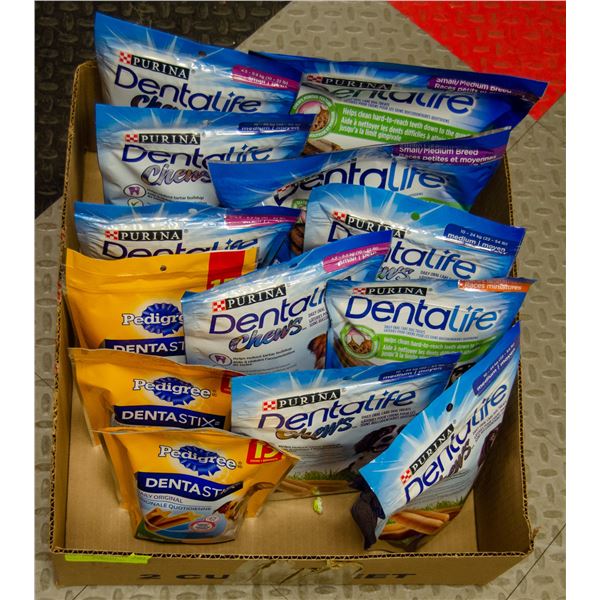 FLAT LOT OF VARIOUS DOG TREATS