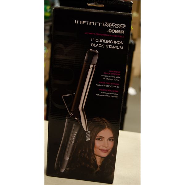 NEW CONAIR 1" CURLING IRON BLACK TITANIUM