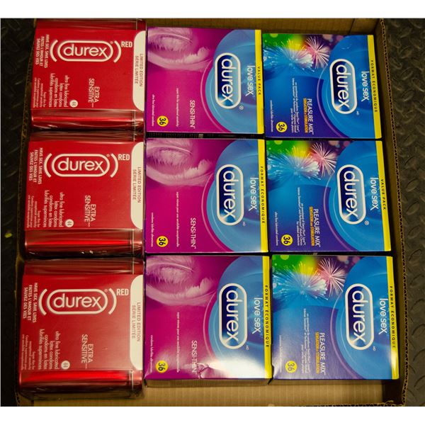 FLAT LOT OF ASSORTED DUREX CONDOMS