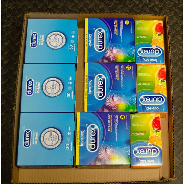 FLAT LOT OF ASSORTED DUREX CONDOMS