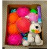 Image 1 : BOX WITH ASSORTED KIDS TOYS INCLUDING BALLS,