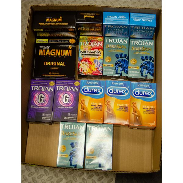 FLAT LOT OF BRAND NAME CONDOMS
