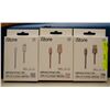 Image 1 : LOT OF 3 ISTORE LIGHTNING CHARGING CABLES