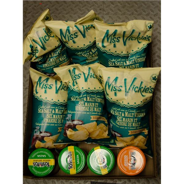 FLAT OF MISS VICKIES SEA SALT & VINEGAR CHIPS &