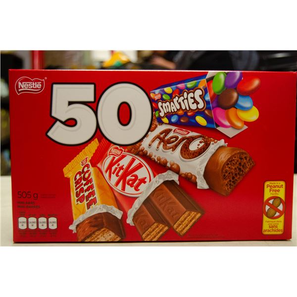 CASE OF 50 ASSORTED NESTLE CHOCOLATE BARS