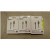 Image 1 : LOT OF 3 ISTORE LIGHTNING CHARGE CABLES FOR APPLE