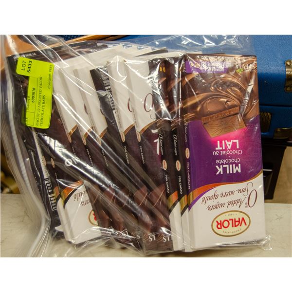 BAG OF 12 ASSORTED VALOR CHOCOLATE BARS
