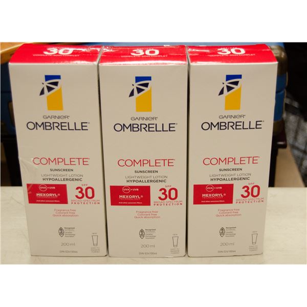 3 BOXES OF GARNIER OMBRELLE COMPLETE SUNSCREEN