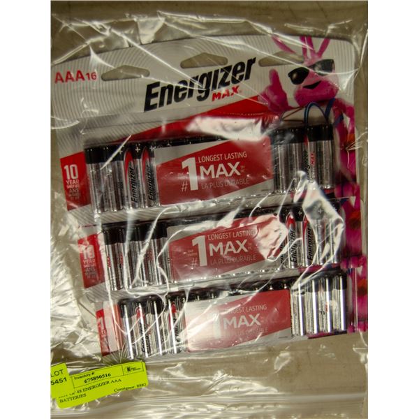LOT OF 48 ENERGIZER AAA BATTERIES