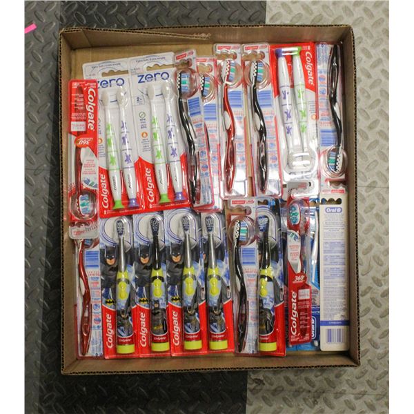 FLAT OF REGULAR & ELECTRIC TOOTHBRUSHES