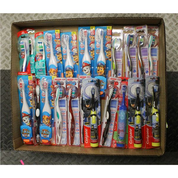 FLAT OF REGULAR & ELECTRIC TOOTHBRUSHES