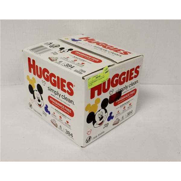 HUGGIES SIMPLY CLEAN WIPES 6 PACKS