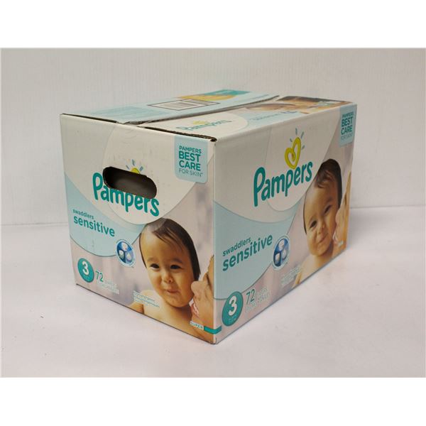 PAMPERS SWADDLERS SENSITIVE CASE OF 72 DIAPERS