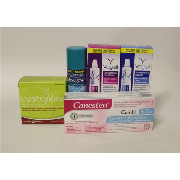 LOT OF ASSORTED FEMININE ANTI-ITCH/YEAST INFECTION