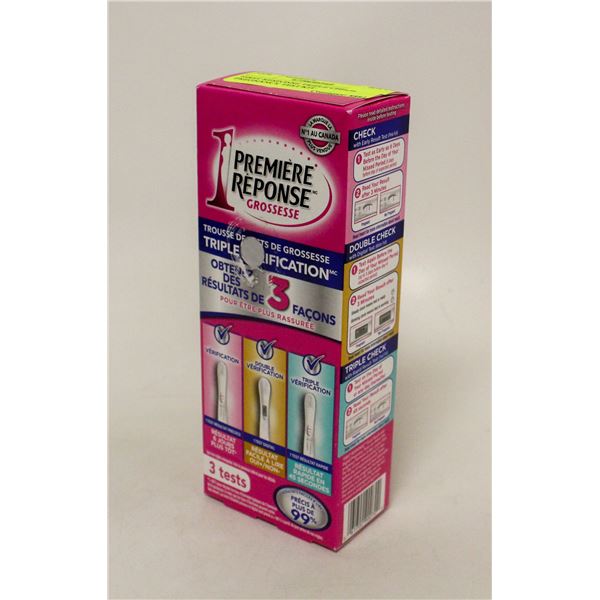 FIRST RESPONSE TRIPLE CHECK PREGNANCY TEST KIT