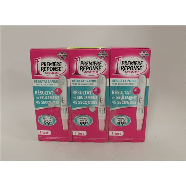 3 BOXES OF FIRST RESPONSE RAPID RESULT PREGNANCY