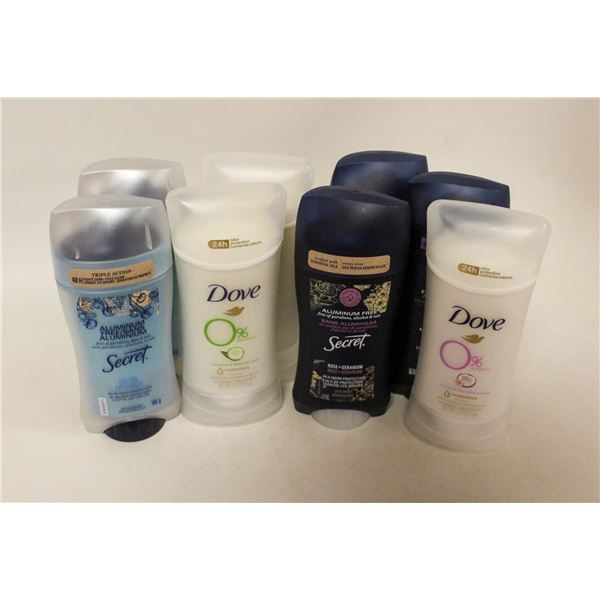 BAG LOT OF WOMENS DEODORANT PRODUCTS