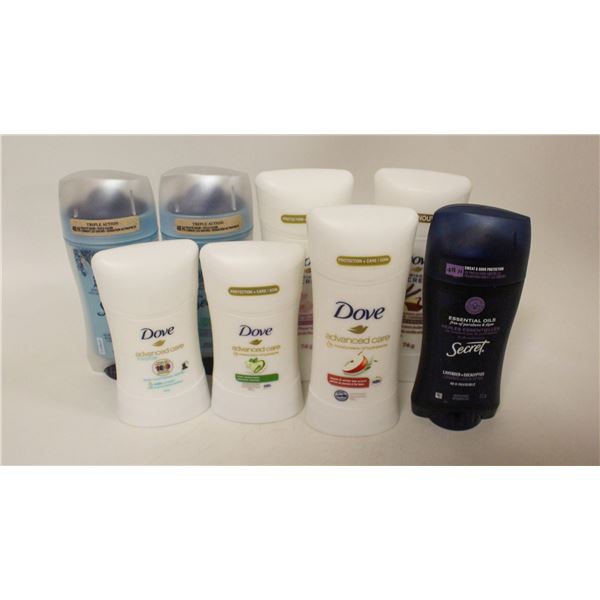 BAG LOT OF WOMENS DEODORANT PRODUCTS