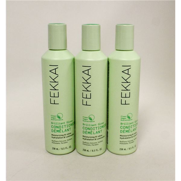 3 BOTTLES OF FEKKAI CONDITIONER