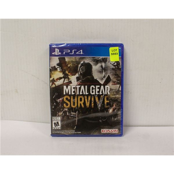 NEW METAL GEAR SURVIVE FOR PS4