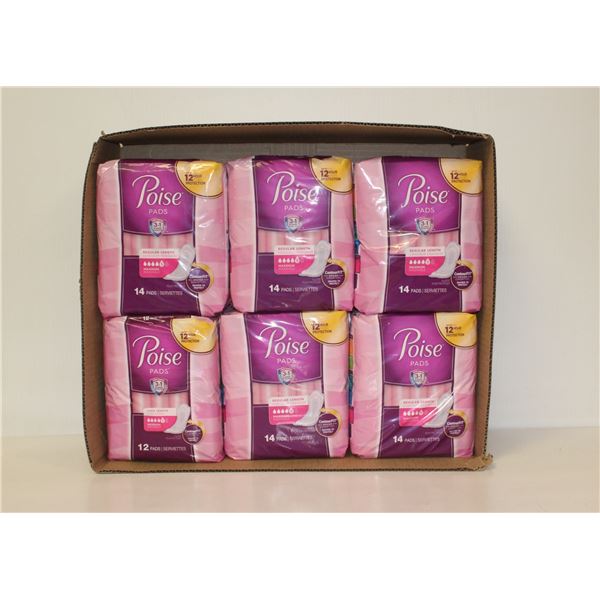 FLAT LOT WITH ASSORTED POISE PADS